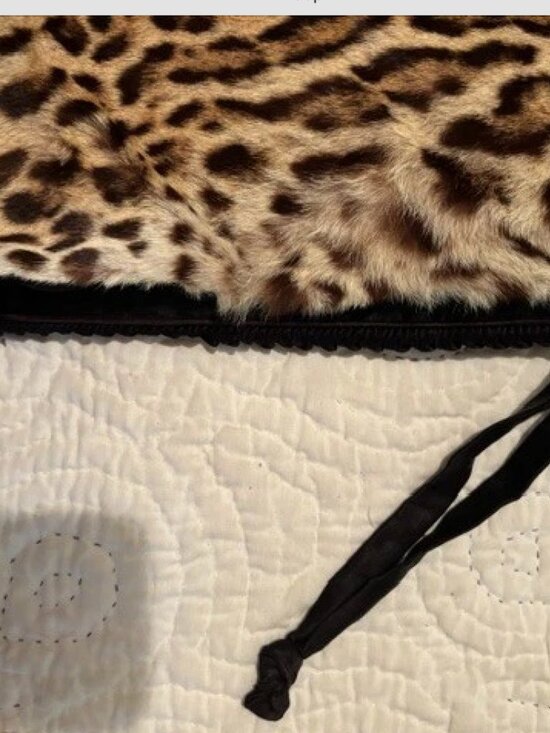 Hat Vintage- Flapper Leopard Cheetah Spotted Animal Print Real Fur Hand Muff main image 9